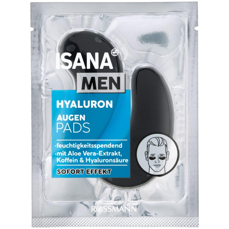ISANA Men Hyaluron chladící polštářky pod oči