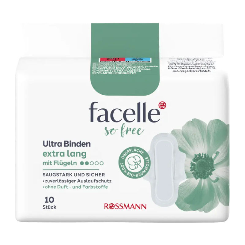 facelle Hygienické vložky So Free Extra Long s křidélky 10 ks