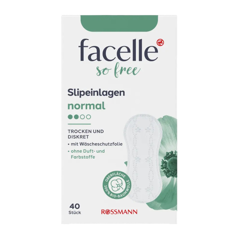 facelle Slipové vložky Natural Normal intimky, slipové vložky, slabá menstruace 40 ks