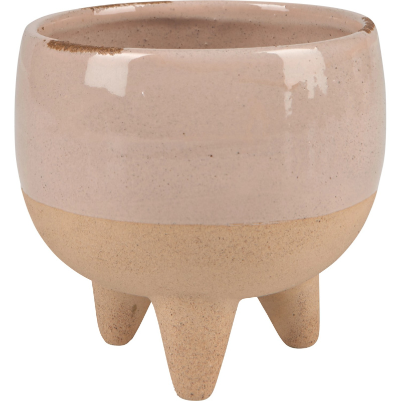 Květináč na sukulenty Desert Flower 9,2 cm x průměr 10,3 cm krémový