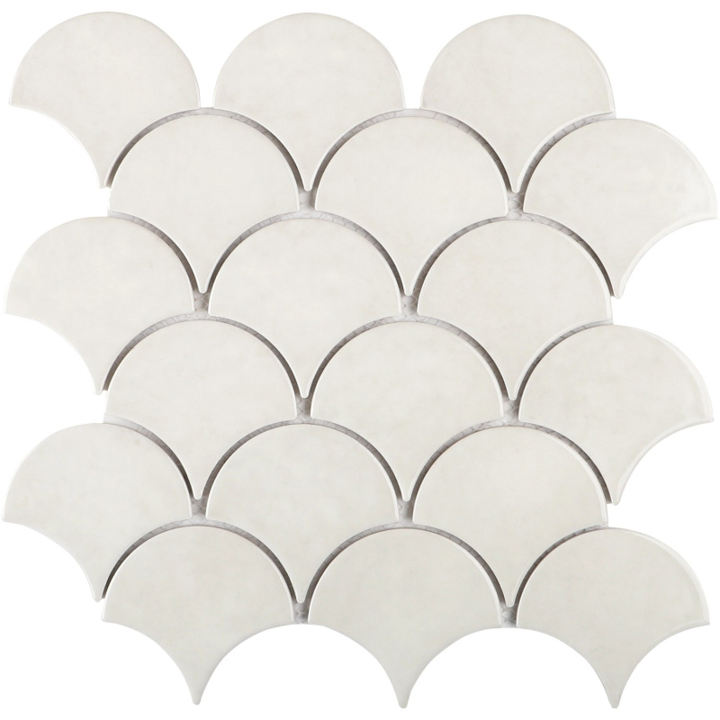 Euro Stone Keramická mozaika Castello Šupina bílá 29,2 x 30,3 cm