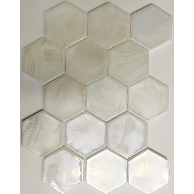 Euro Stone Keramická mozaika Cadiz Hexagon bílá 26 x 29,9 cm