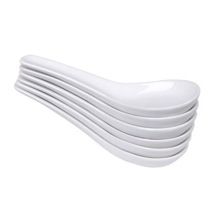 METRO PROFESSIONAL Lžička VILO porcelán bílá 6 ks