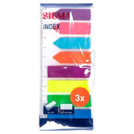 SIGMA Index samolepící 12 x 45 mm 3 ks