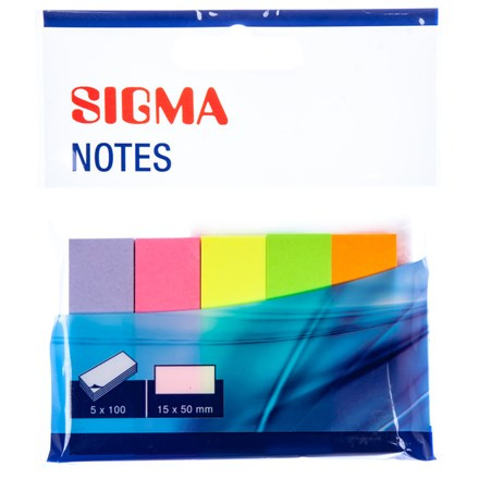 SIGMA Záložky Brilliant 100 lístků 5 ks