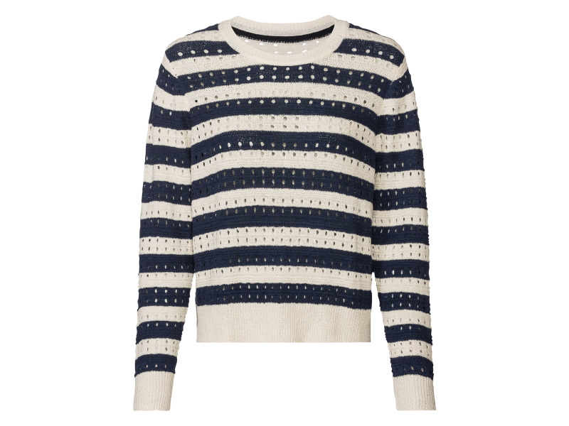 esmara® Dámský svetr (XL (48/50), navy modrá / pruhovaná)