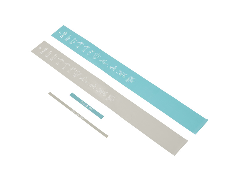 Crivit Sada posilovacích pásů, 4dílná (světle šedá / modrá)