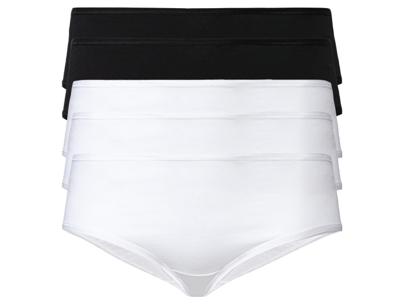 esmara® Dámské kalhotky Xxl, 5 kusů (3Xl(56/58), černá/bílá)