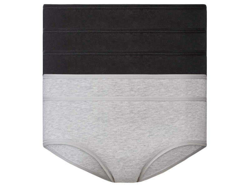 esmara® Dámské kalhotky, 5 kusů (S (36/38), černá/šedá)