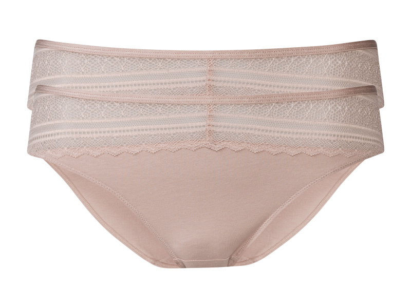 esmara® Dámské krajkové kalhotky, 2 kusy (Xs(32/34), růžová)