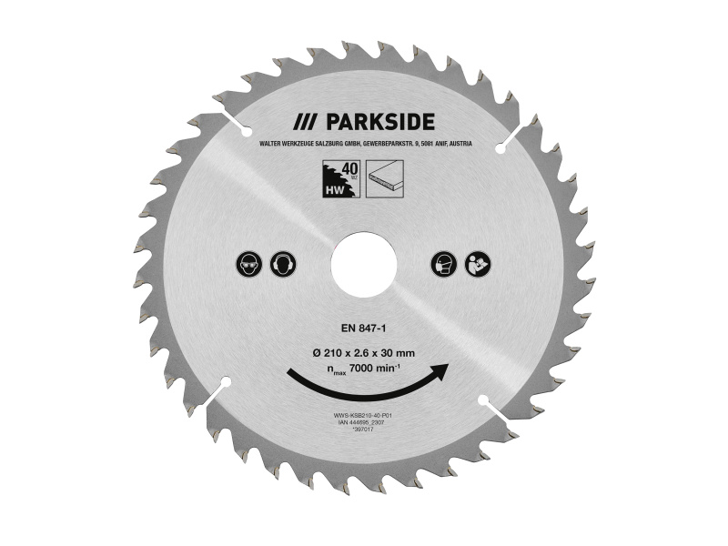 Parkside® Sada pilových kotoučů (sada pilových kotoučů, Ø 210 mm, 3dílná)