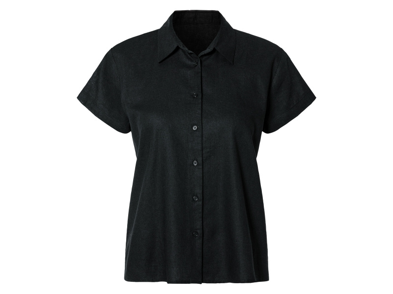 esmara® Dámská lněná blůza (40, černá)