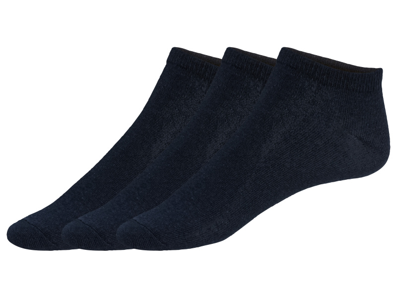 Livergy® Pánské nízké ponožky s BIO bavlnou, 3 páry (navy modrá, 39-42)