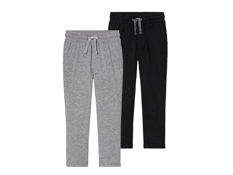 lupilu® Chlapecké tepláky, 2 kusy (122/128, černá/šedá)