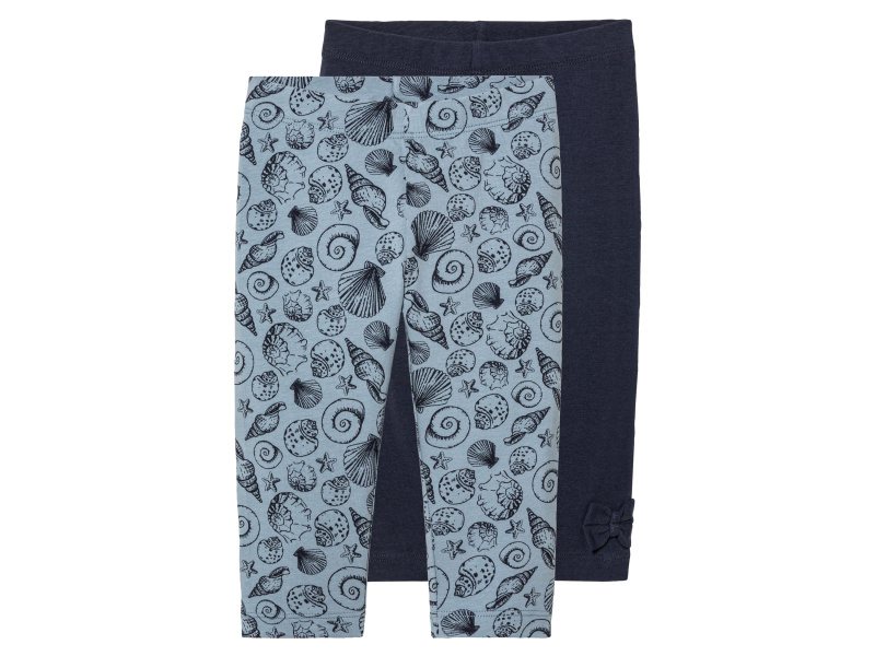 lupilu® Dívčí capri legíny, 2 kusy (98/104, modrá/šedá)