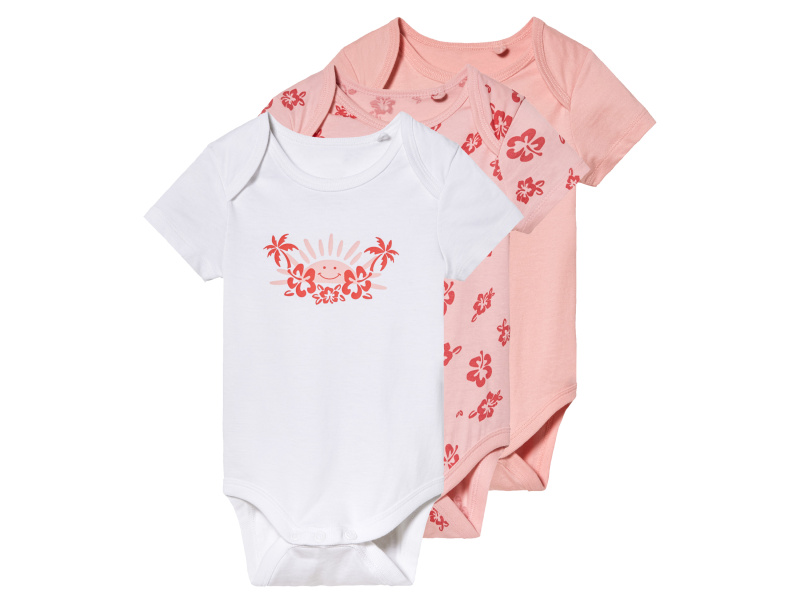 lupilu® Dívčí body, 3 kusy (62/68, růžová/bílá)