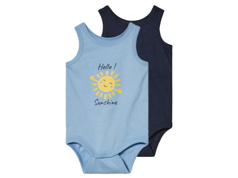 lupilu® Chlapecké body, 2 kusy (50/56, světle modrá / navy modrá)