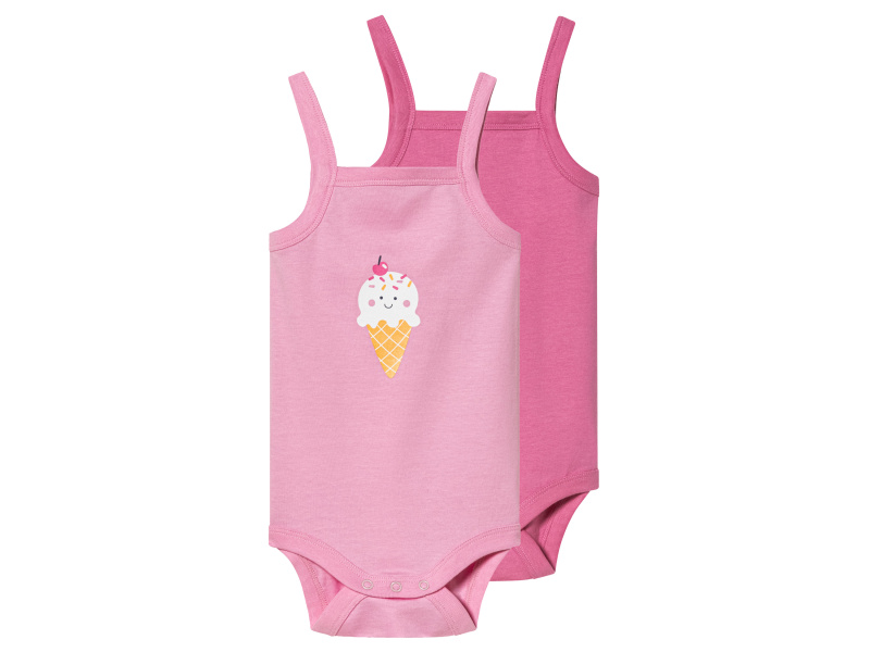 lupilu® Dívčí body, 2 kusy (50/56, růžová / světle růžová)