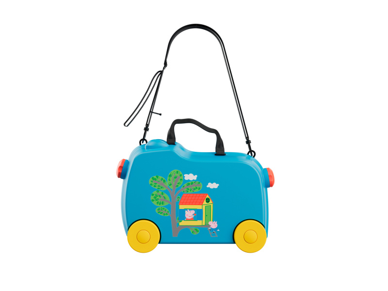 Dětský cestovní kufr Prasátko Peppa, 18 l (světle modrá)