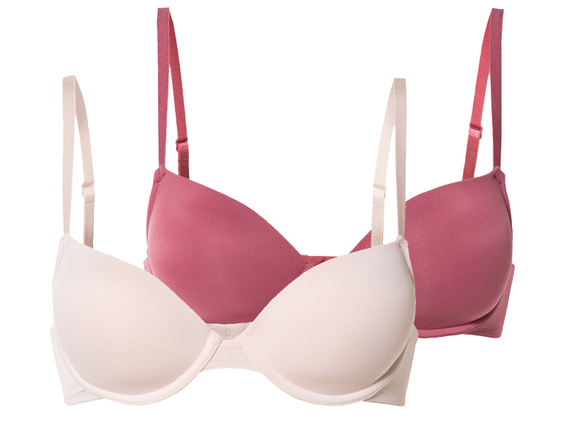 esmara® Dámská podprsenka, 2 kusy (85C, červená / světle růžová)