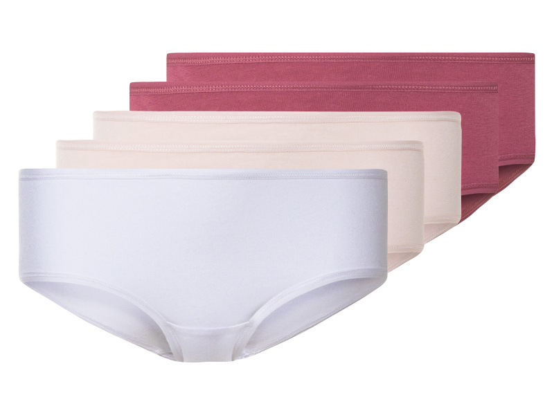 esmara® Dámské kalhotky, 5 kusů (S(36/38), červená/růžová/bílá)