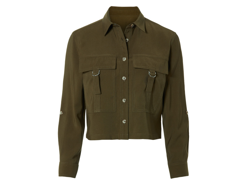 esmara® Dámská košilová bunda (34, khaki)