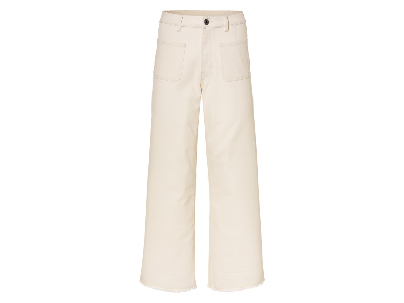 esmara® Dámské džíny "Wide Leg", 7/8 délka (40, bílá)
