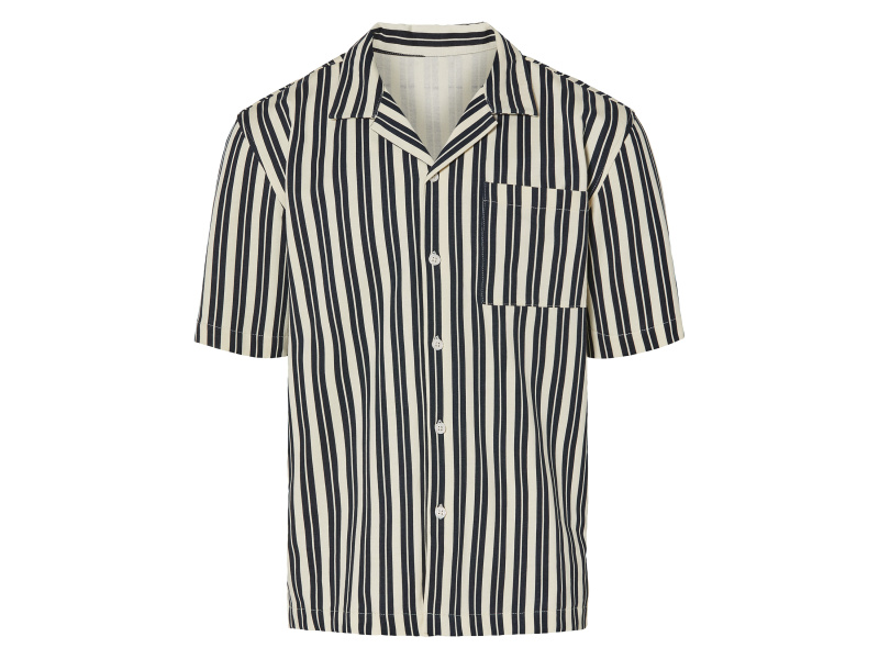 Livergy® Pánská košile (L (41/42), navy modrá / krémová)
