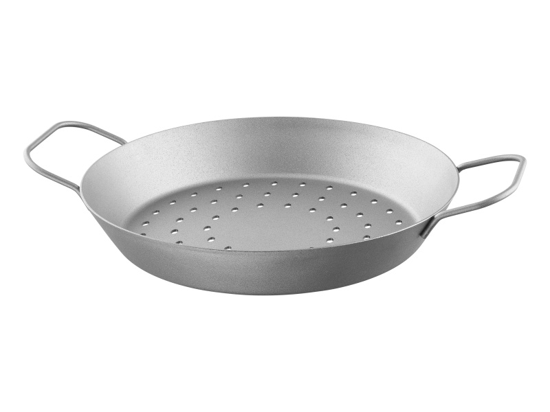 Grillmeister Železná grilovací pánev (Ø 28 cm, děrovaná)