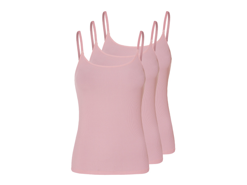 esmara® Dámský top, 3 kusy (M (40/42), světle růžová)
