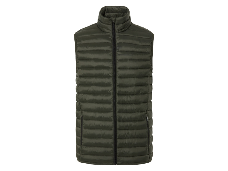 Livergy® Pánská prošívaná vesta (Xxl (60/62), olivová)