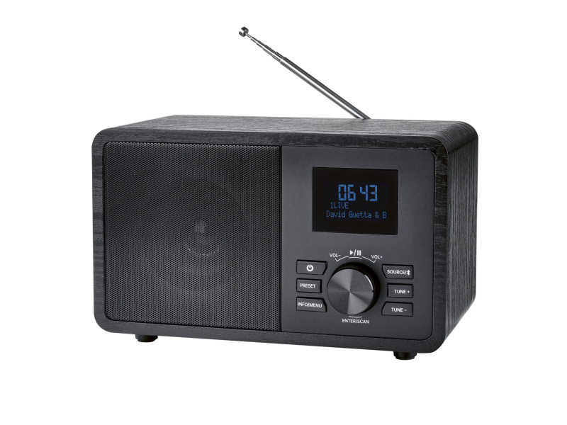 Silvercrest® Rádio Dab+/Fm s technologií Bluetooth® (černá)