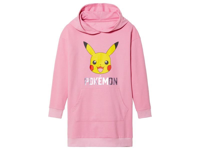 Dívčí mikinové šaty (Pokémon růžová, 158/164)