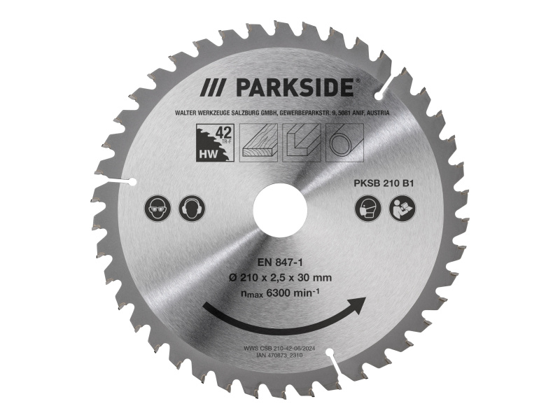 Parkside® Pilový kotouč Pksb 210 B1, 210 mm (Trf pilový kotouč, 42 zubů)