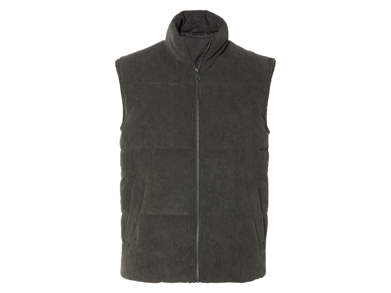 Livergy® Pánská manšestrová vesta (šedá, XL (56/58))