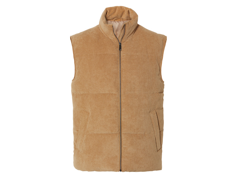 Livergy® Pánská manšestrová vesta (béžová, XL (56/58))