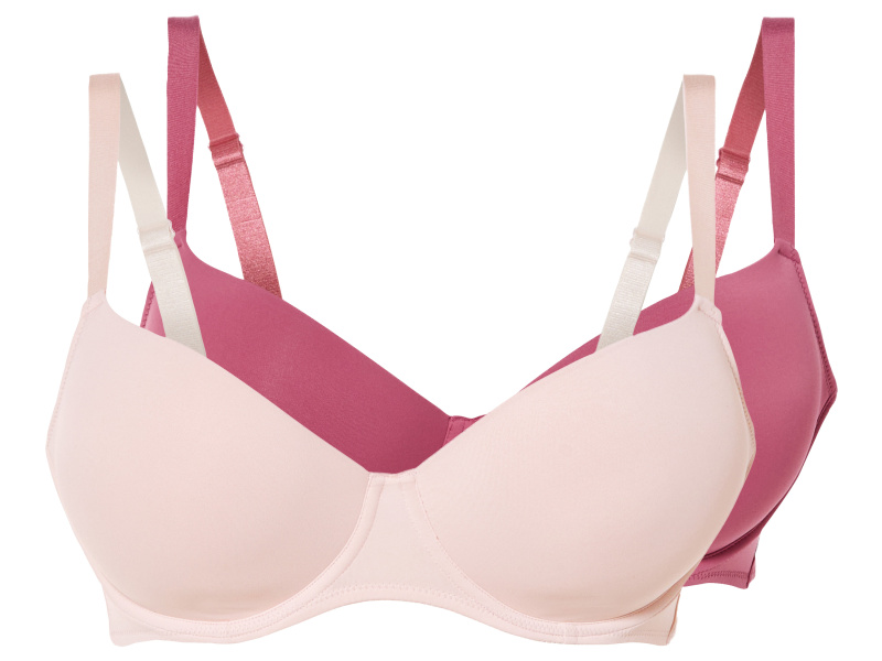 esmara® Dámská podprsenka Xxl, 2 kusy (95C, růžová / světle růžová)