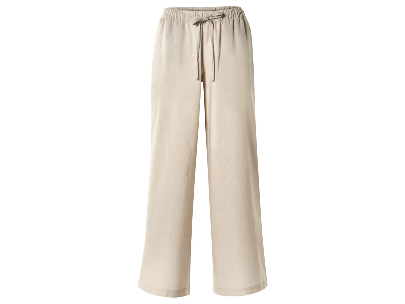 esmara® Dámské lněné kalhoty (40, béžová)