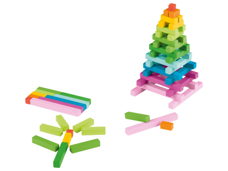 Playtive Dřevěná hra Montessori (tyčky na počítání)
