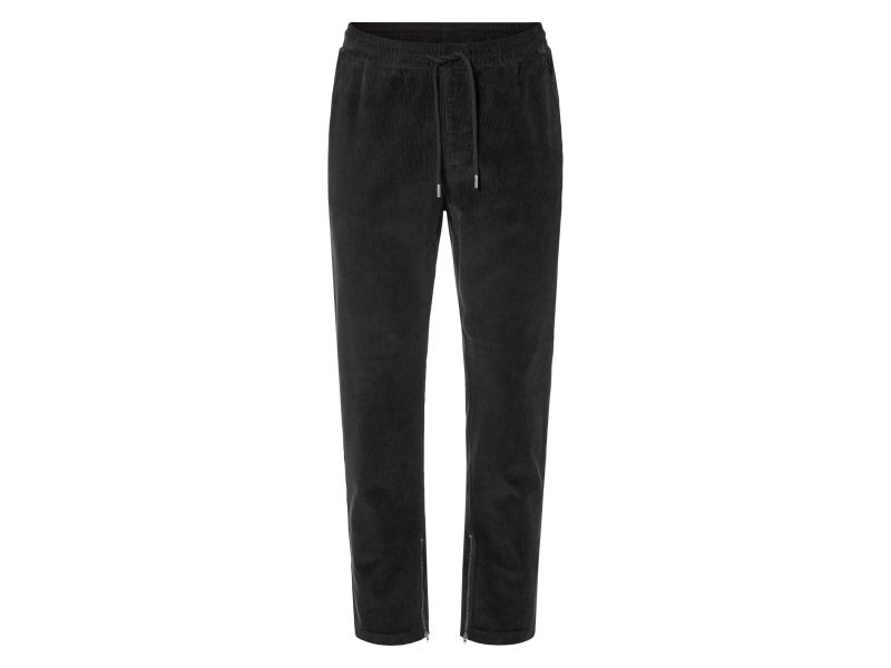 Livergy® Pánské manšestrové kalhoty (M (48/50), černá)