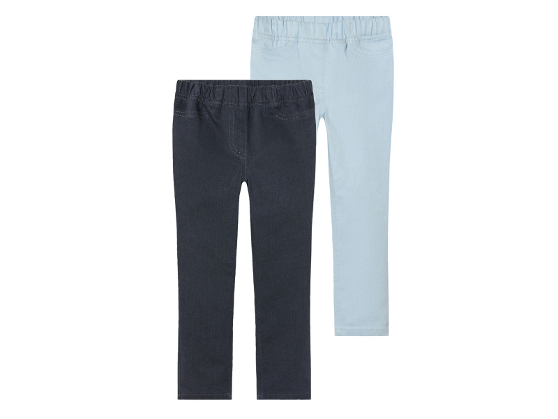 lupilu® Dívčí tregíny, 2 kusy (110/116, navy modrá)