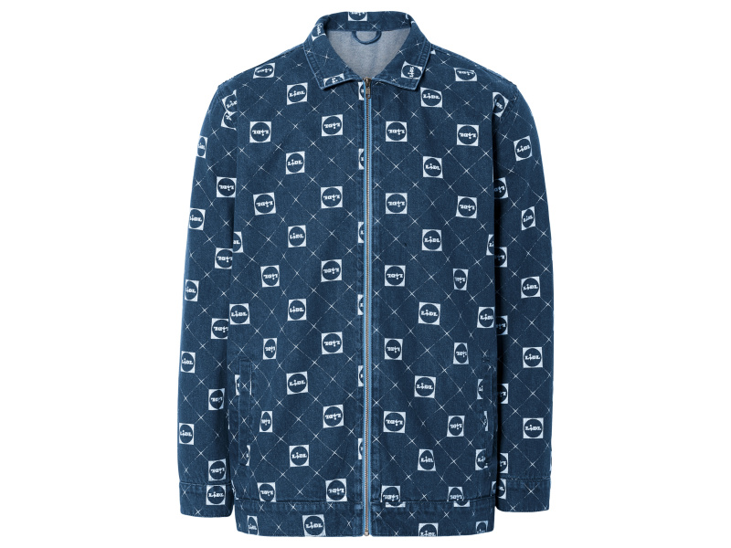 Livergy® Pánská džínová bunda Lidl (XL (56/58), vzorovaná/modrá)