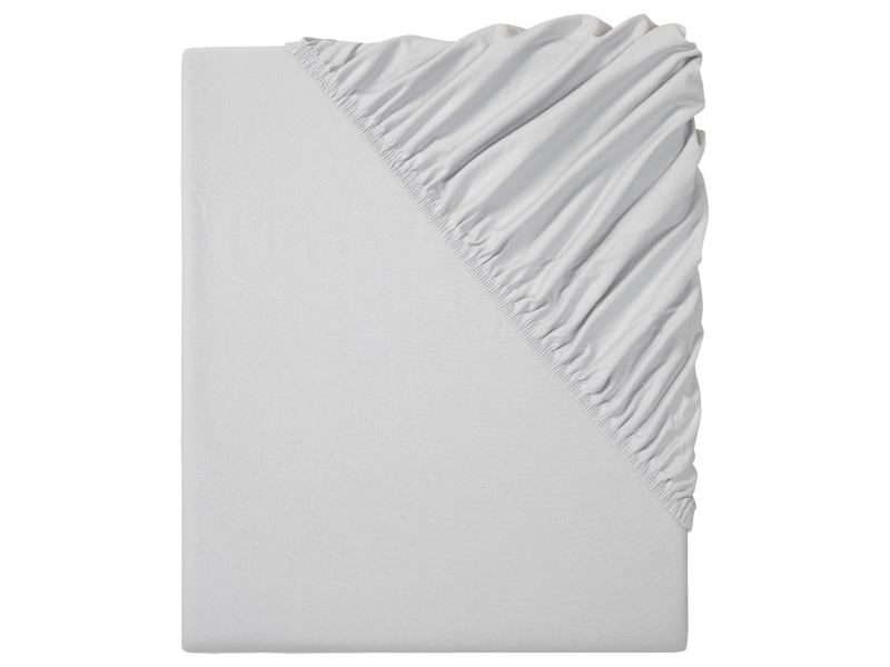 Livarno home Žerzejové napínací prostěradlo, 180–200 x 200 cm (světle šedá)