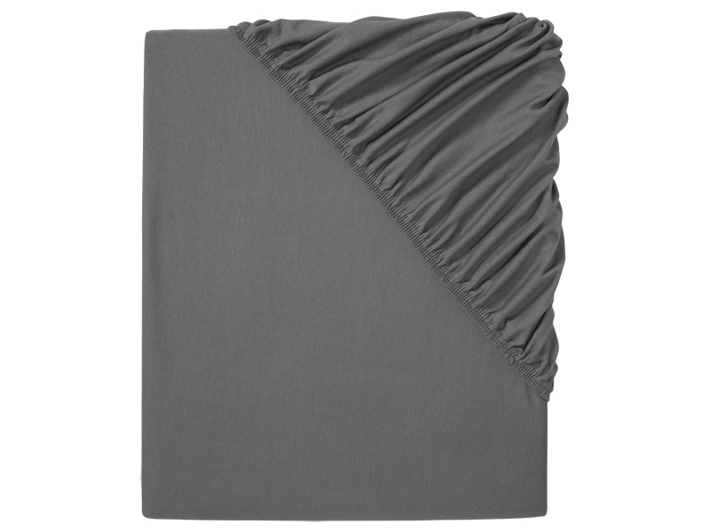 Livarno home Žerzejové napínací prostěradlo, 180–200 x 200 cm (tmavě šedá)