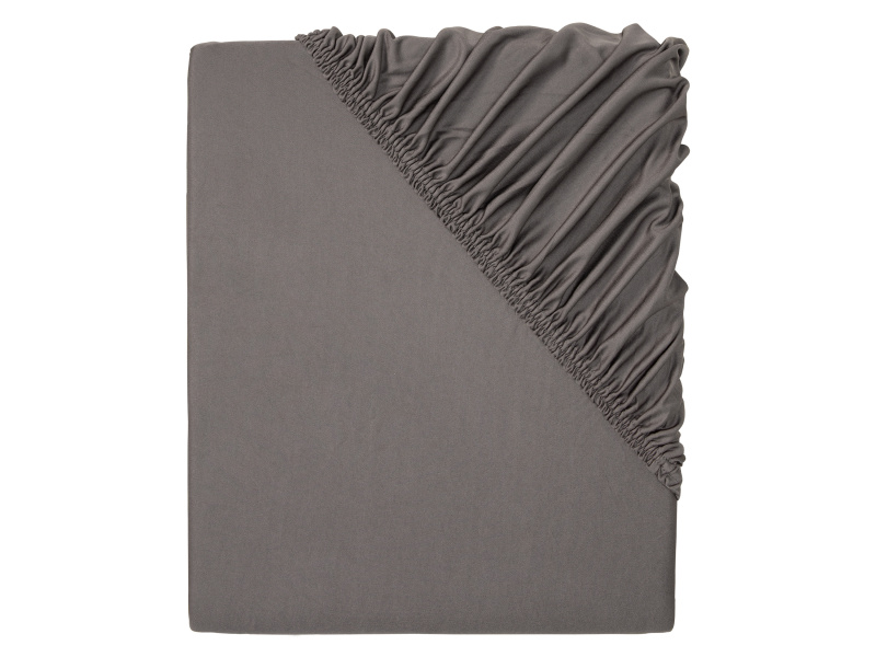 Livarno home Napínací prostěradlo z mikrovlákna, 140–160 x 200 cm (tmavě šedá)
