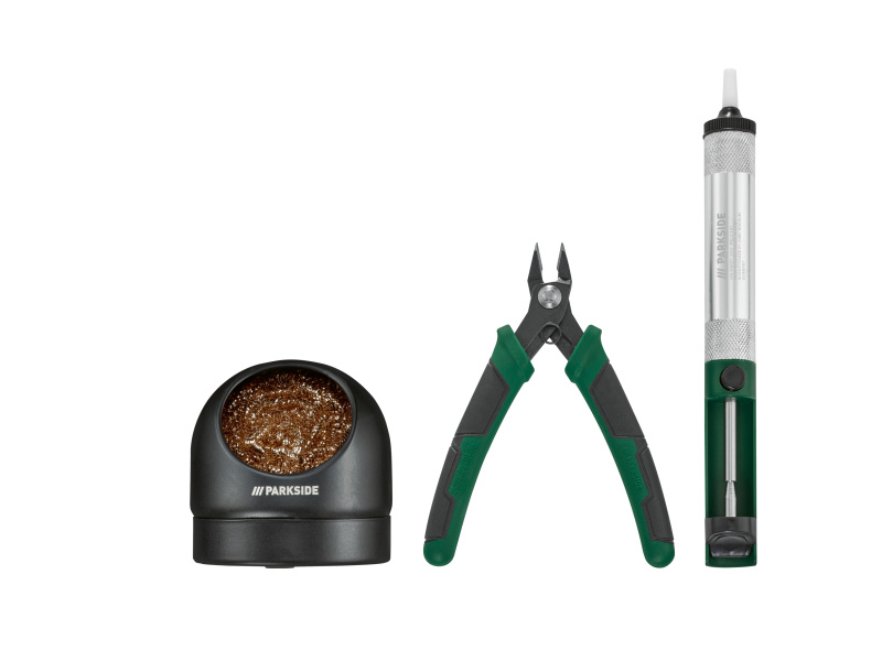 Parkside® Příslušenství k pájecí stanici (odpájecí pumpa/boční štípací kleště)