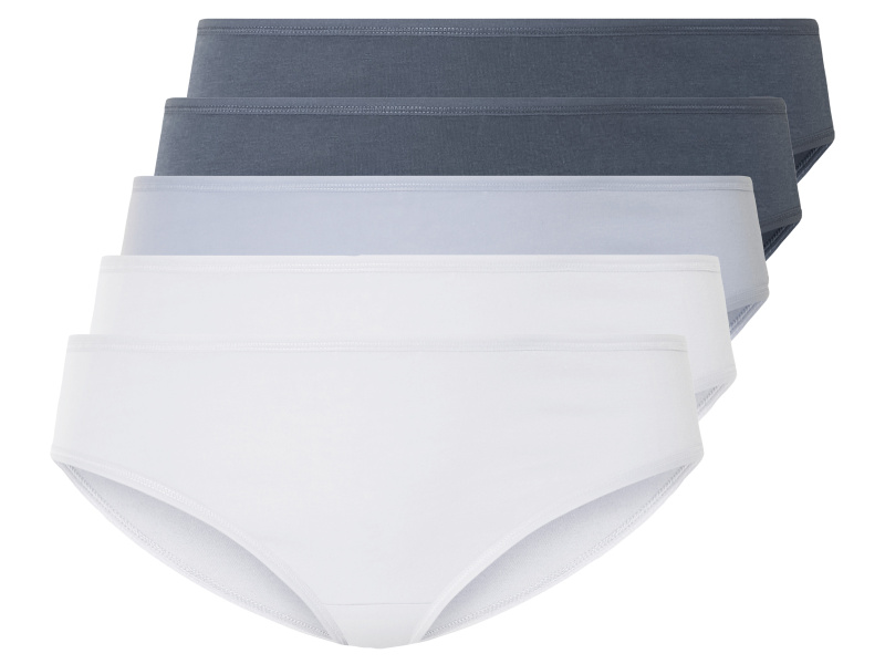 esmara® Dámské kalhotky, 5 kusů (XL (48/50), tmavě modrá / světle modrá / bílá)