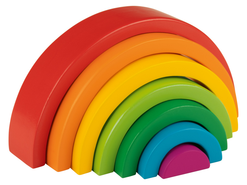 Playtive Dřevěná duhová skládačka Montessori (skládací duha)