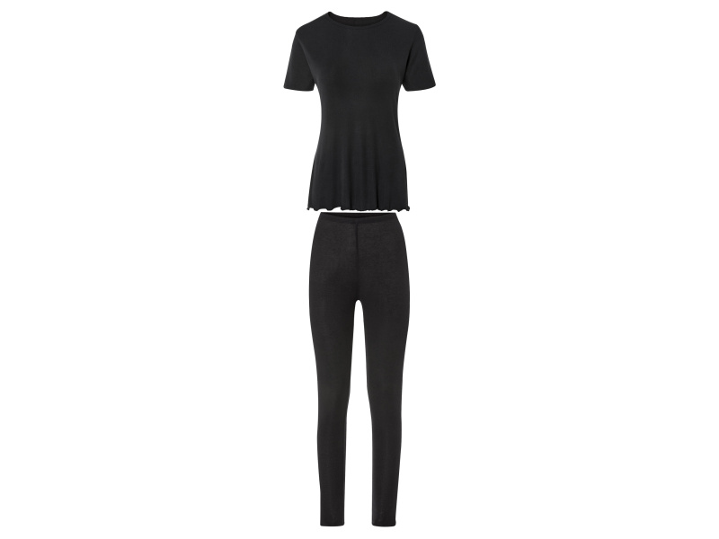 esmara® Dámská spodní souprava Tencel™ Modal, 2dílná (XL (48/50), černá)