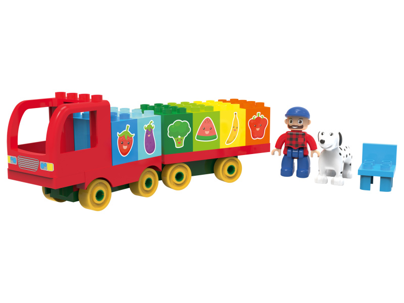 Playtive Clippys Stavebnice (nákladní auto s ovocem a zeleninou)